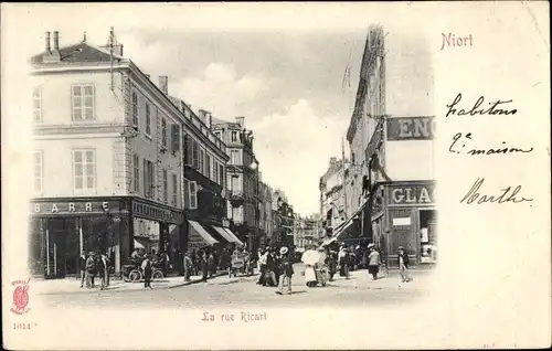 Ak Niort Deux Sèvres, La rue Ricart, magasins