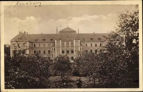 Ak Annaburg im Kreis Wittenberg, Blick auf das Schulgebäude