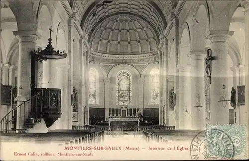 Ak Montiers sur Saulx, Interieur de l'Eglise