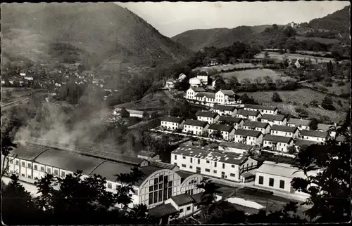 Ak Laval de Cère Lot, vue partielle d' oiseau, collines