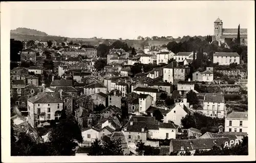 Ak Puy L'Évêque Lot, vue générale d'oiseau, Château