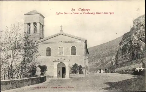 Ak Cahors Lot, Église Notre Dame, Faubourg Saint Georges