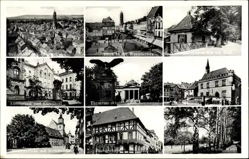 Ak Göttingen in Niedersachsen, Teilansicht, Jakobskirche, Rathaus, Junkernhaus, Auditorium