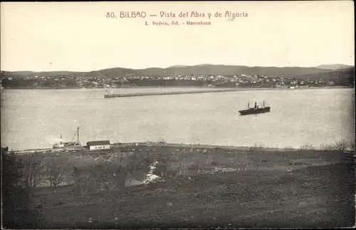 Ak Bilbao Baskenland, Vista del Abra y de Algorta, buque