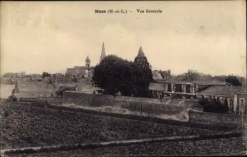 Ak Mazé Maine et Loire, Vue Générale