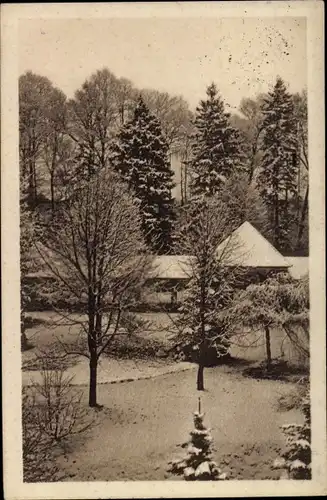 Ak Kreischa im Erzgebirge, Park im Winter, Schneelandschaft
