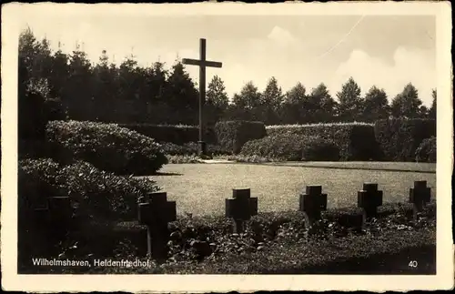 Ak Wilhelmshaven in Niedersachsen, Heldenfriedhof