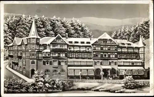 Ak Oberhof im Thüringer Wald, Schlosshotel im Winter