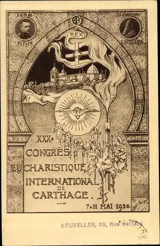 Künstler Ak Bruxelles Brüssel, XXXe Congrès Eucharistique International de Carthage 1930