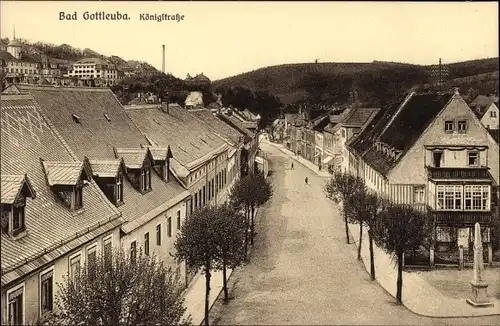 Ak Bad Gottleuba in Sachsen, Partie in der Königstraße