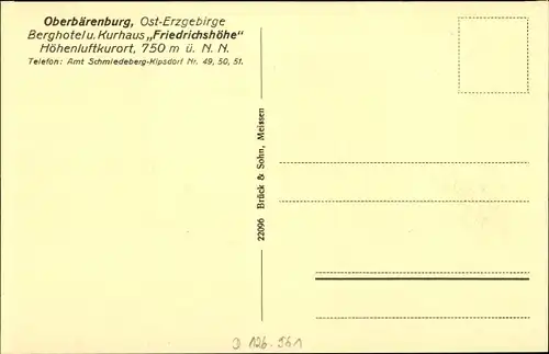 Ak Oberbärenburg Altenberg im Osterzgebirge, Teilansicht vom Ort, Wald