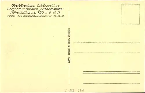 Ak Oberbärenburg Altenberg im Osterzgebirge, Teilansicht vom Ort, Wald