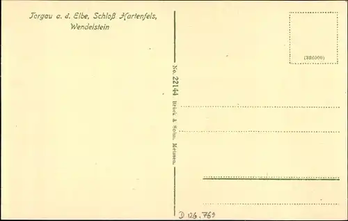 Ak Torgau an der Elbe Nordsachsen, Blick auf den Wendelstein am Schloss Hartenfels