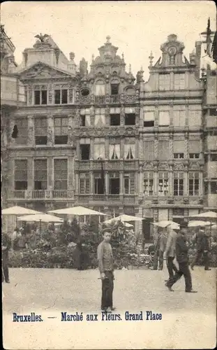 Ak Bruxelles Brüssel, Marché aux Fleurs, Grand Place