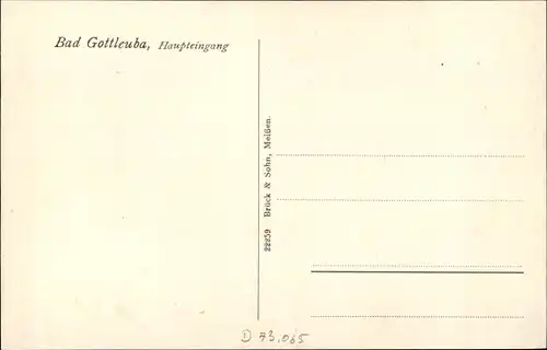 Ak Bad Gottleuba in Sachsen, Wachmann am Haupteingang