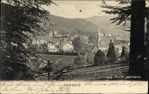 Ak Bad Herrenalb im Schwarzwald, Blick auf Ortschaft und Umgebung