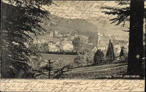 Ak Bad Herrenalb im Schwarzwald, Panoramaansicht von Ortschaft und Umgebung