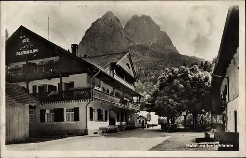 Ak Hammersbach Grainau im Kreis Garmisch Partenkirchen, Hotel Höllentalklamm, Eisenbahnerheim