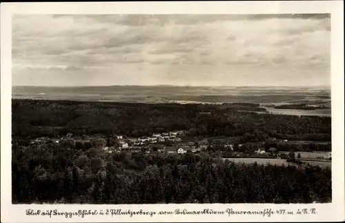 Ak Berggießhübel in Sachsen, Panorama vom Ort und Pillnitzer Berge vom Bismarckturm gesehen