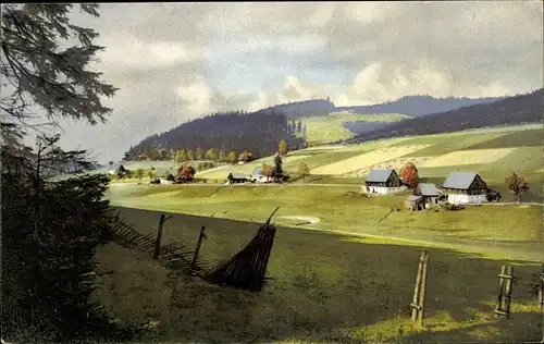 Ak Rehefeld Zaunhaus Altenberg im Erzgebirge, Photochromie, Nenke und Ostermaier, vom Kreuzweg