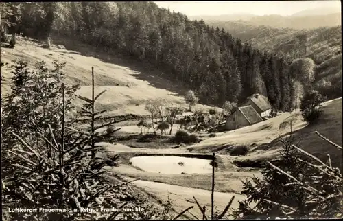 Ak Frauenwald am Rennsteig, Fraubachmühle, Panorama