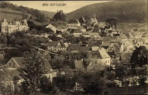 Ak Bad Gottleuba in Sachsen, Panorama vom Ort