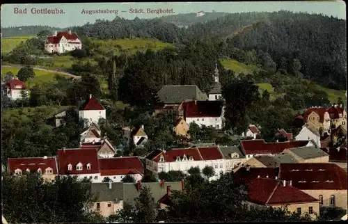 Ak Bad Gottleuba in Sachsen, Augustusberg, Städtisches Berghotel, Panorama