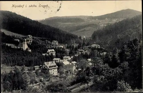 Ak Kipsdorf Altenberg im Erzgebirge, Panorama vom Ort