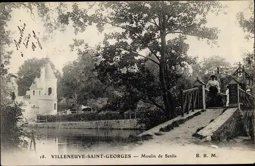 Ak Villeneuve Saint Georges Val de Marne, Moulin de Senlis