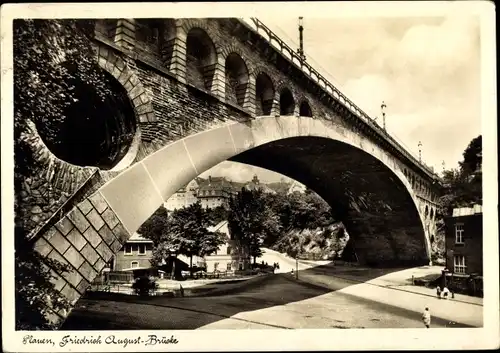 Ak Plauen im Vogtland, Friedrich August Brücke