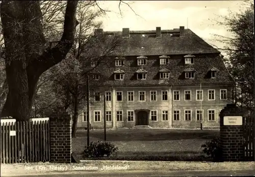 Ak See Niesky in der Oberlausitz, Sanatorium Heideland