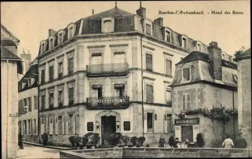 Ak Bourbon l'Archambault Allier, Hotel des Bains