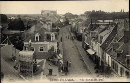 Ak Cosne sur l'Oeil Allier, Vue panoramique