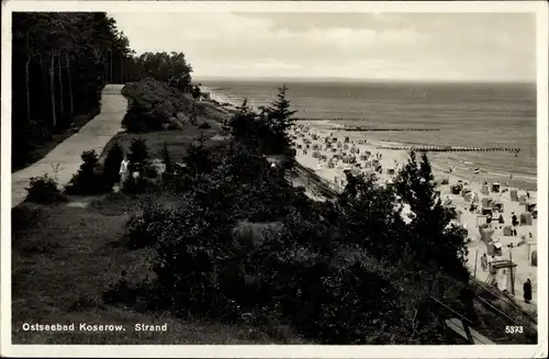 Ak Ostseebad Koserow auf Usedom, Strand