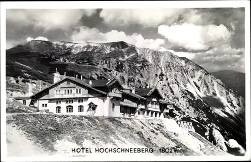 Ak Niederösterreich, Hotel Hochschneeberg