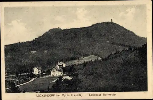 Ak Lückendorf Oybin in Sachsen, Landhaus Burmester, Panorama