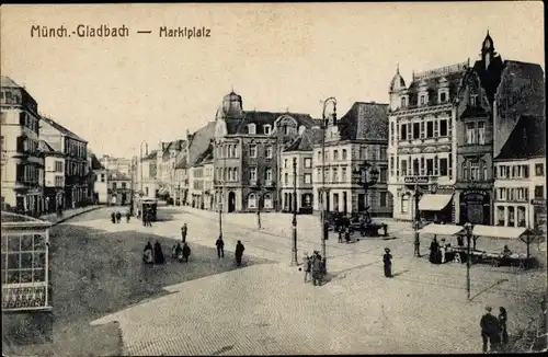 Ak Mönchengladbach Nordrhein Westfalen, Marktplatz