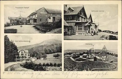 Ak Brotterode Trusetal in Thüringen, Preußischer Gasthof, Gothaischer Gasthof, Hotel kl. Inselsberg