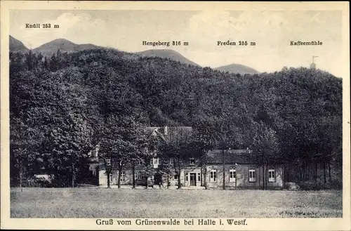 Ak Halle NRW, Restaurant und Gartenwirtschaft Grünenwalde