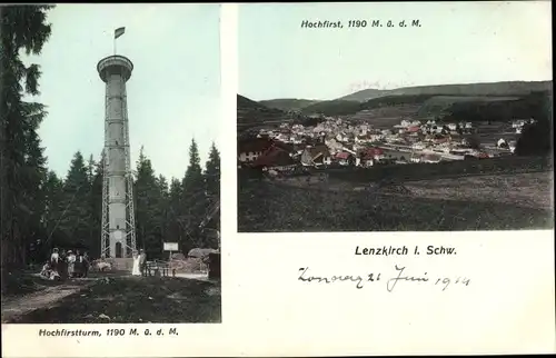 Ak Lenzkirch Schwarzwald, Hochfirstturm, Hochfirst