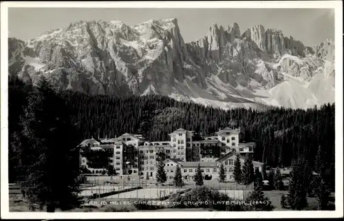 Ak Cortina d'Ampezzo Veneto, Grand Hotel Carezza col Gruppo Latemar