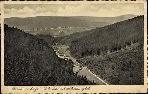 Ak Olbernhau im Erzgebirge Sachsen, Rothental mit Natzschungtal