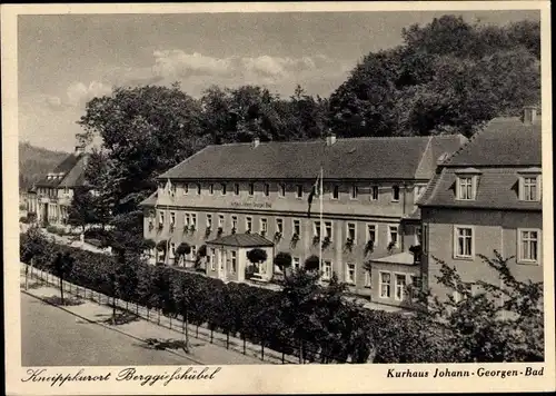 Ak Berggießhübel in Sachsen, Kurhaus Johann Georgen Bad, Außenansicht