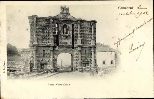 Ak Cambrai Nord, Porte Notre Dame