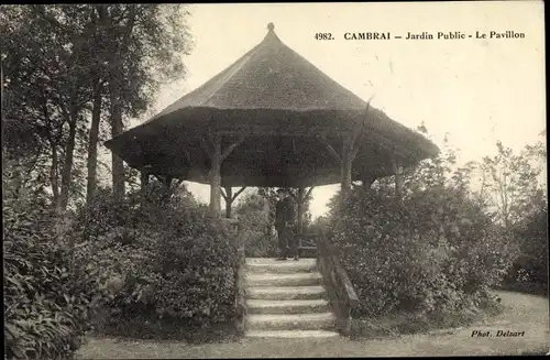 Ak Cambrai Nord, Jardin Public, Le Pavillon