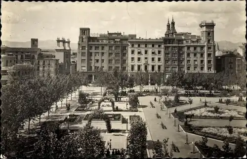 Ak Logroño La Rioja La Rioja Spanien, El Espolon, vista parcial