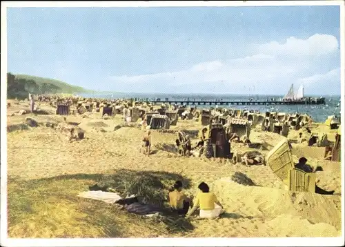 Ak Timmendorfer Strand in Ostholstein, Strandpartie, Strandkörbe