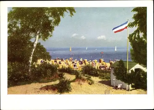 Ak Timmendorfer Strand in Ostholstein, Strandpartie, Strandkörbe