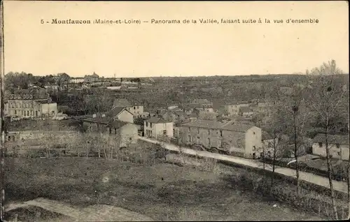 Ak Montfaucon sur Moine Maine et Loire, Panorama de la Vallée