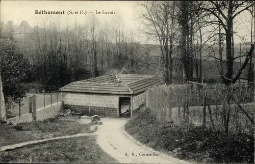 Ak Béthemont Val d'Oise, Le Lavoir